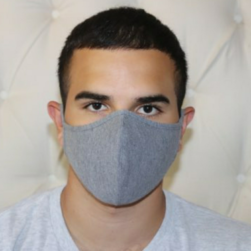 - Set of 2 grays Antibacterial Mask